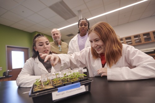 Students in Biology classroom