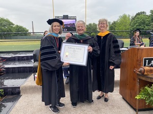 Retired medical professional receives degree