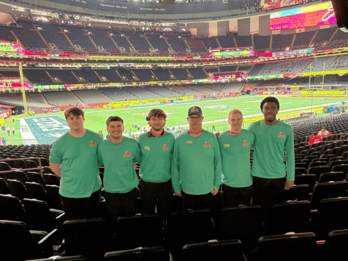 Students work at major sporting event