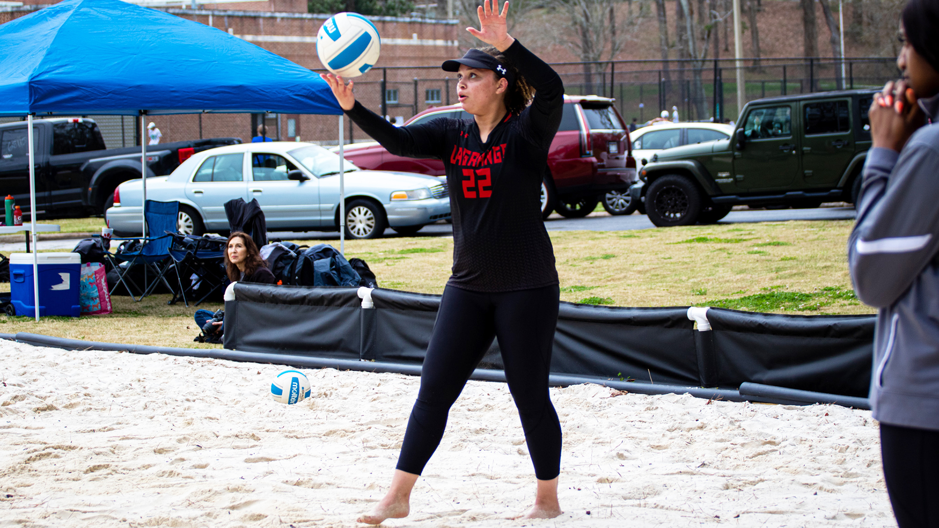 Student athlete framing her shot