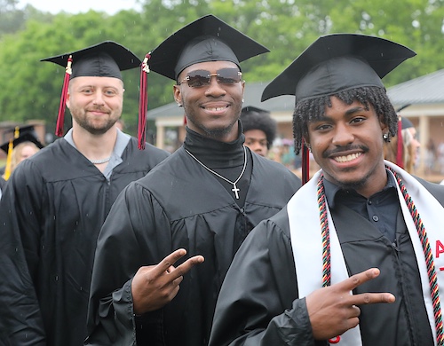 Students processing into commencement ceremony