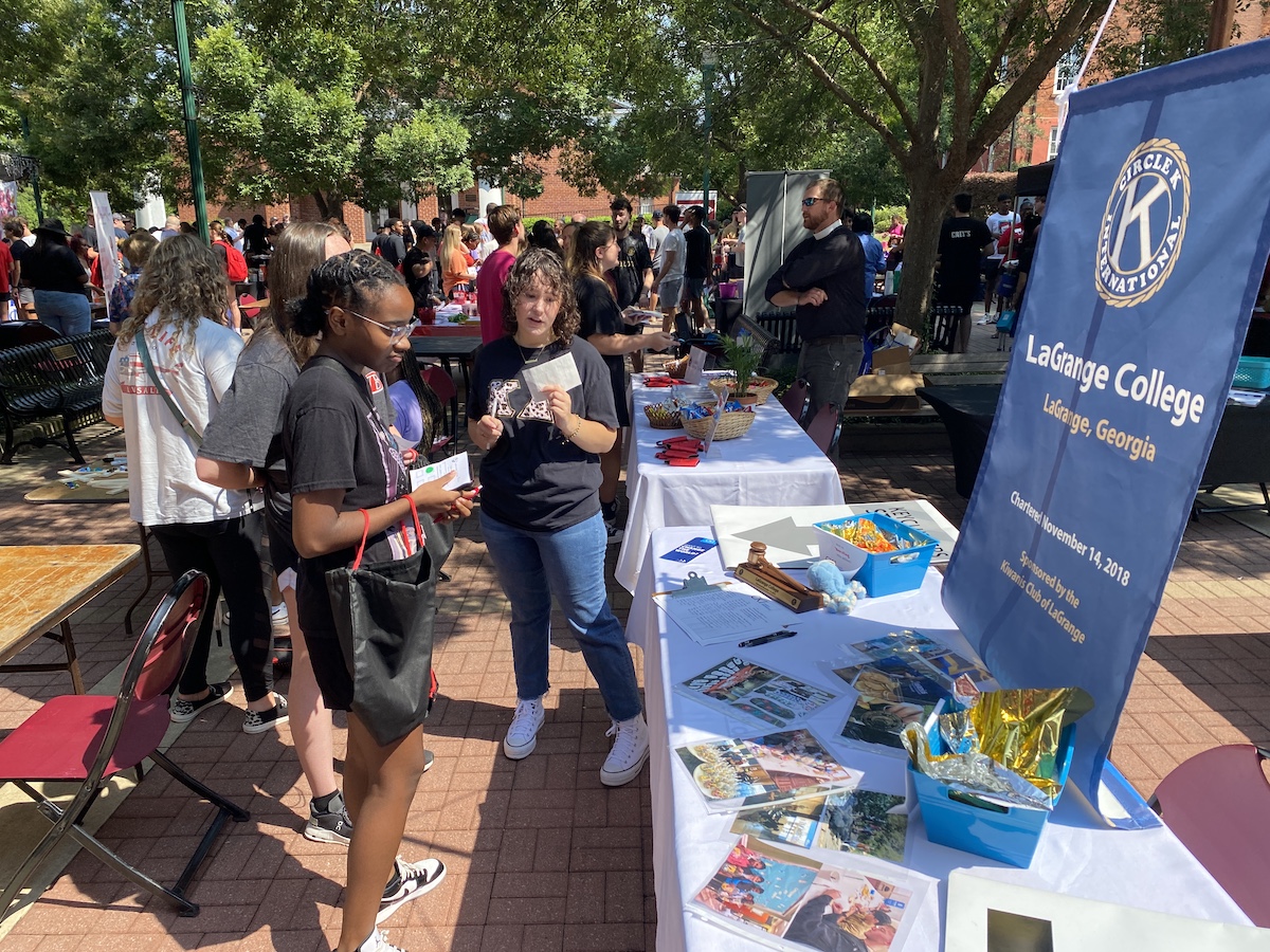 Students speaking to clubs at Fair on the Hill